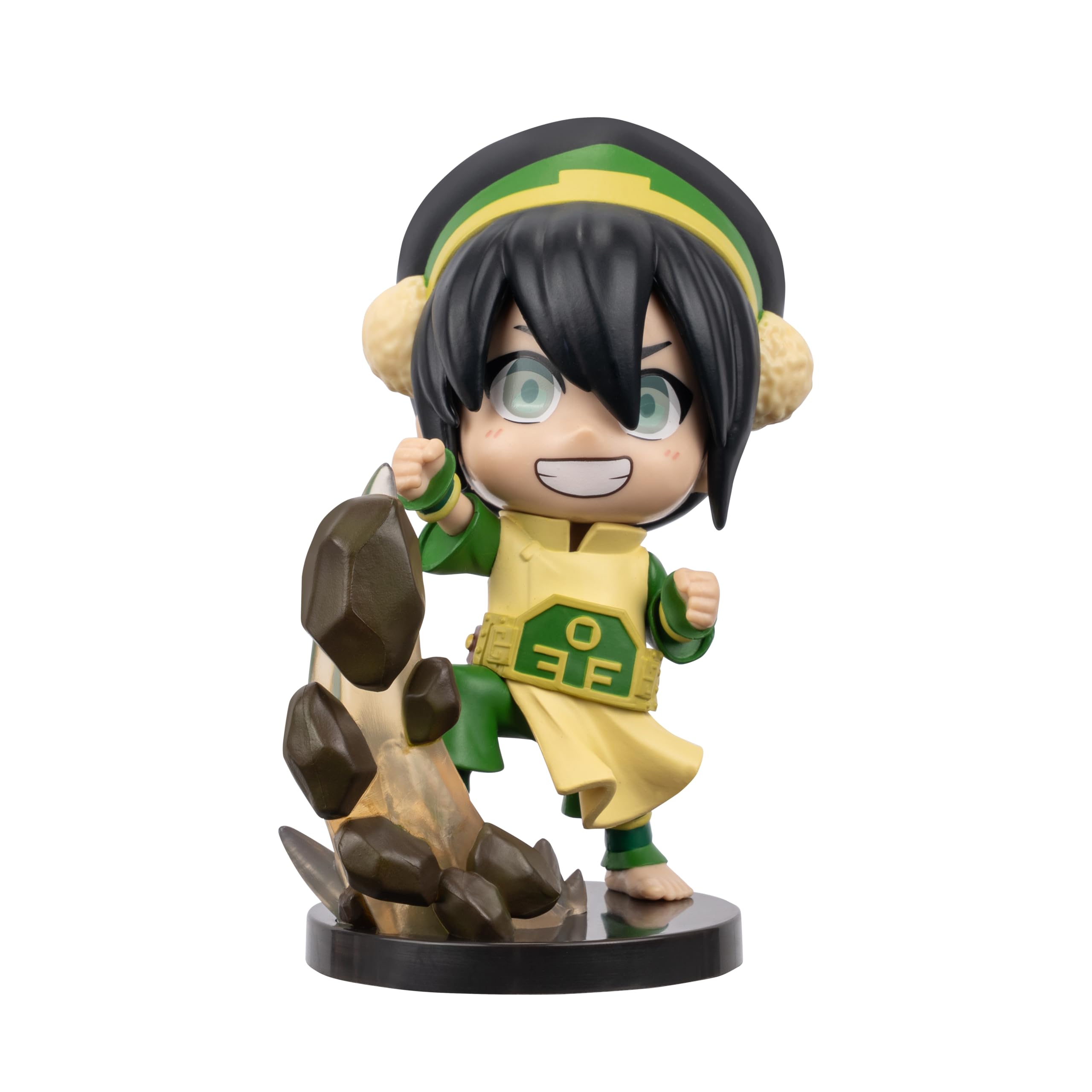 Avatar: The Last Airbender Toph - 4-Inch Mini Figure in Kawaii Style in Dynamic Pose with Display Base