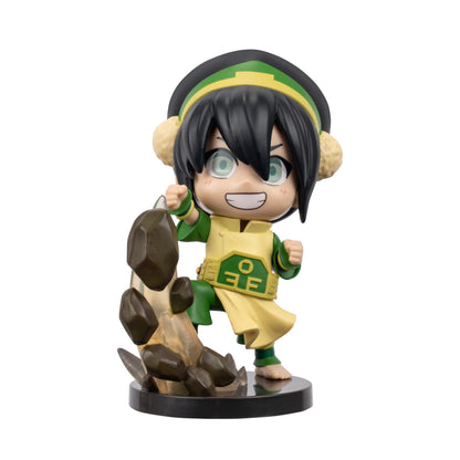 Avatar: The Last Airbender Toph - 4-Inch Mini Figure in Kawaii Style in Dynamic Pose with Display Base