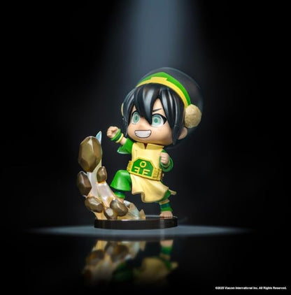 Avatar: The Last Airbender Toph - 4-Inch Mini Figure in Kawaii Style in Dynamic Pose with Display Base