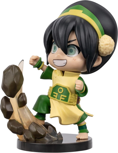 Avatar: The Last Airbender Toph - 4-Inch Mini Figure in Kawaii Style in Dynamic Pose with Display Base