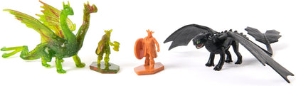 Dreamworks Dragons, Trial of Flame, World of Berk: Dragon Capture Playset, 2 Dragon Figures with 2 Viking Figures, Playset for Kids for Ages 4 and up