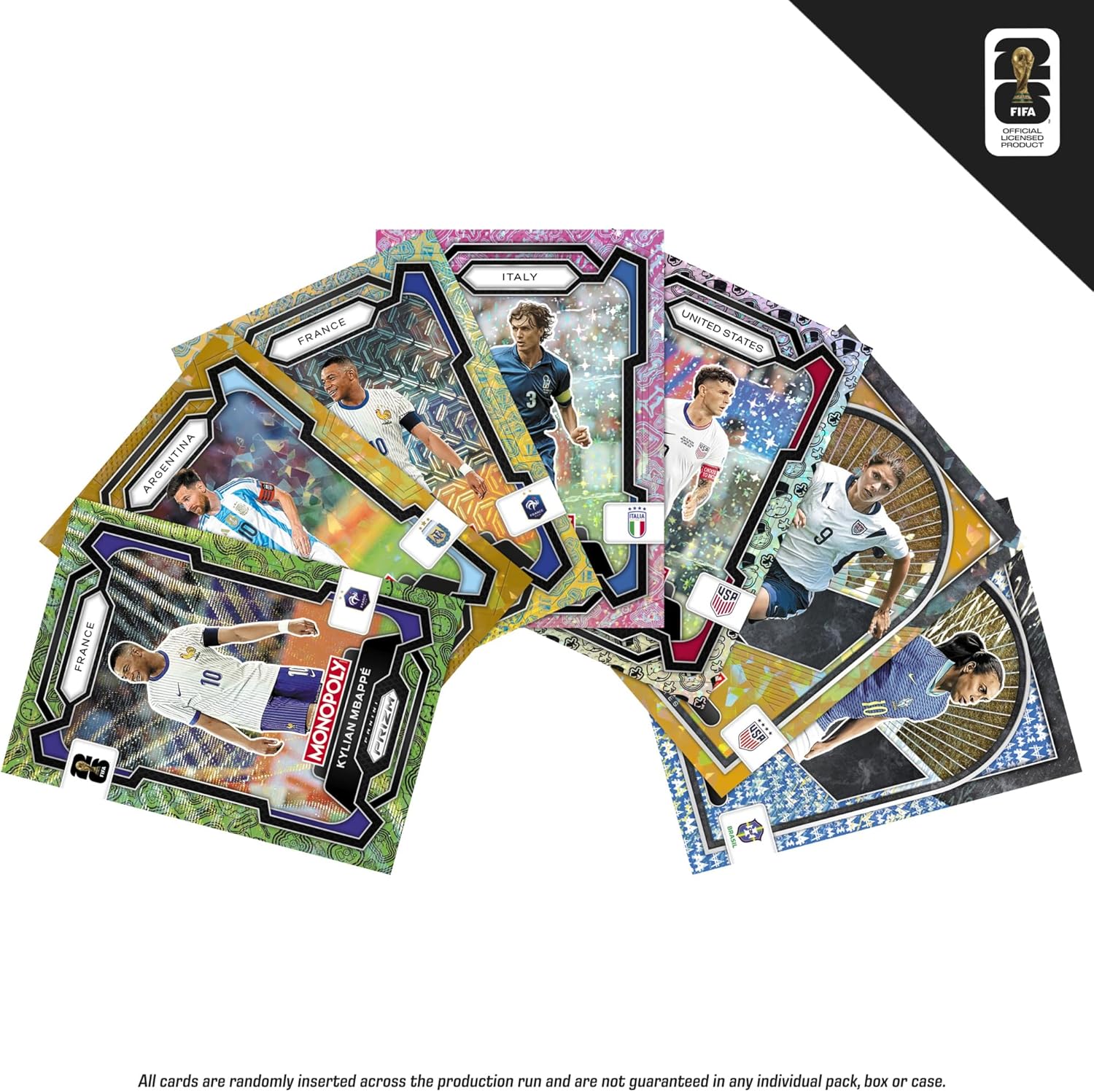 Monopoly Panini Prizm: FIFA World Cup Trading Cards Booster Box | Current Stars and FIFA WORLD CUP Legends | Presents for Football Fans