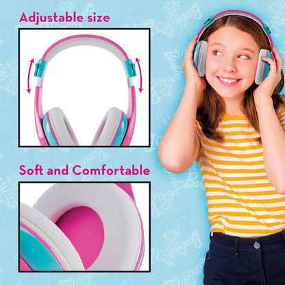 Lisciani - BARBIE Fashion Bluetooth Headphones - Audio Accessory for Children - Pink - Adjustable Comfort - Wireless Connection - For BARBIE Fans - Children aged 4 and upwards