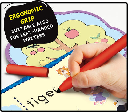 Lisciani - Montessori Writing School Pen for Kids Ages 3 to 6 - Educational Kit for Learning to Write - With Reusable Slates - Fine Motor Development Tool - Montessori-Inspired Learning