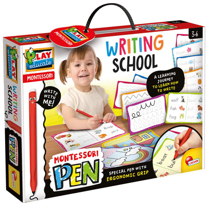 Lisciani - Montessori Writing School Pen for Kids Ages 3 to 6 - Educational Kit for Learning to Write - With Reusable Slates - Fine Motor Development Tool - Montessori-Inspired Learning