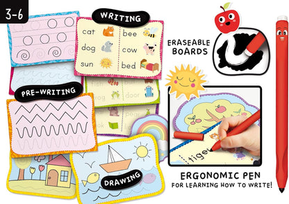 Lisciani - Montessori Writing School Pen for Kids Ages 3 to 6 - Educational Kit for Learning to Write - With Reusable Slates - Fine Motor Development Tool - Montessori-Inspired Learning