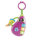 Lisciani - CAROTINA BABY - Aubergine Baby Rattle - Musical Toy for Children from 3 Months - Animal Sounds and Lights - Secure Teething Rings - Sensory Awakening - Educational Games for Babies