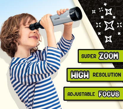 Lisciani - I'M A GENIUS - Micro-Telescope - Toy for Scientific Experiments for Children aged 7 and over - Portable Telescope - High Resolution - Super 8x Zoom - Birthday Gift Idea