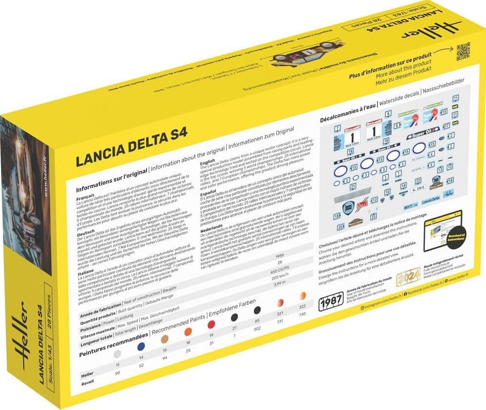 Heller 1:43 Gift Set - Lancia Delta S4 Model kit