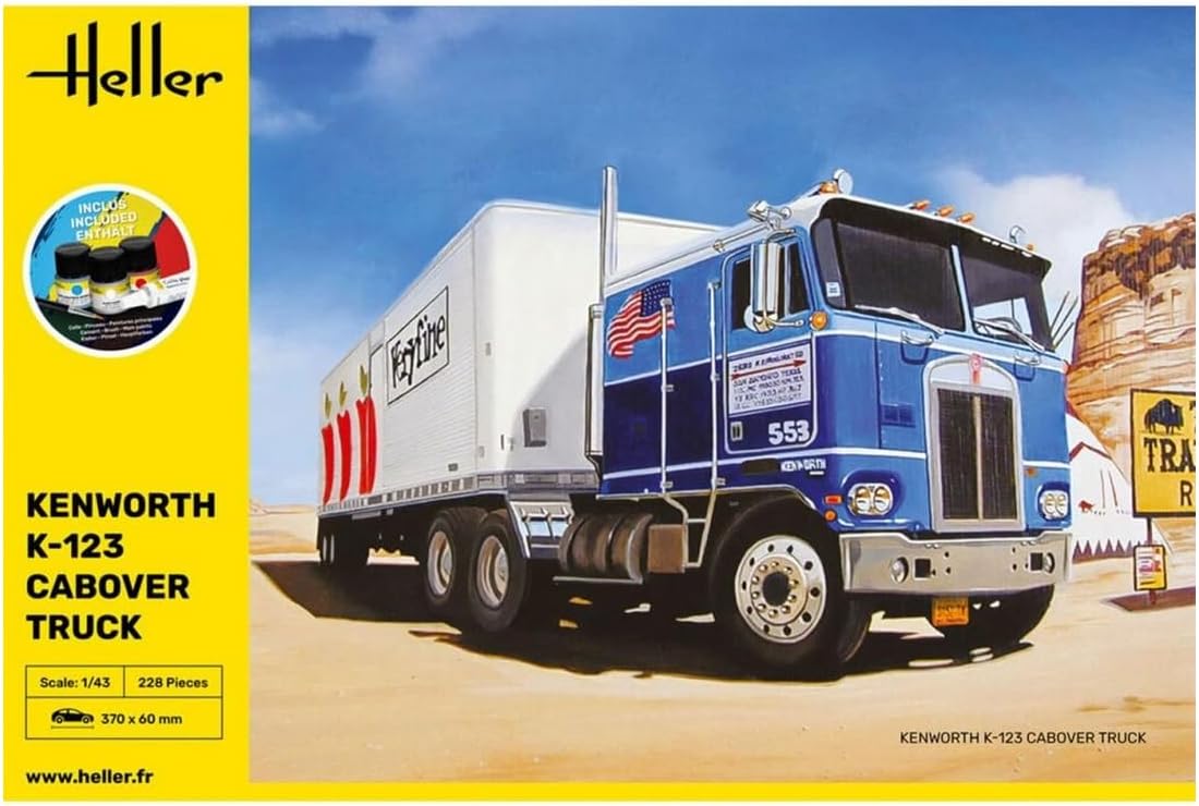 Heller 1:43 Gift Set - K-123 Kenworth Cabover Truck