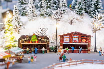 FALLER 272021-2 Christmas Market Stalls - Track Gauge N