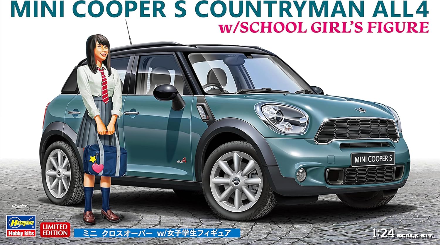 Hasegawa - 1/24 Mini Cooper Countryman All 4, Mit Figur