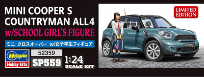 Hasegawa - 1/24 Mini Cooper Countryman All 4, Mit Figur