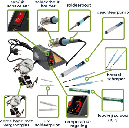 Velleman - Set Met Soldeerstation Met Instelbare Temperatuur