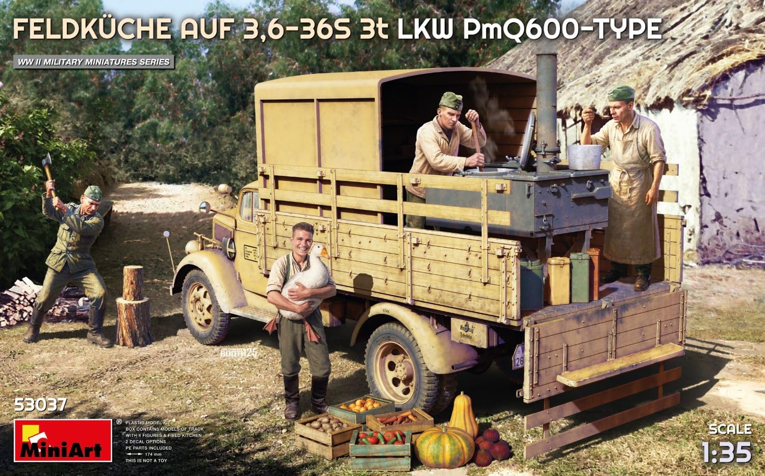 MiniArt - 1/35 Feldkuche Auf 3,6-36s 3t Lkw Pmq600-type
