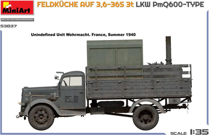 MiniArt - 1/35 Feldkuche Auf 3,6-36s 3t Lkw Pmq600-type