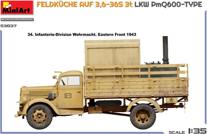 MiniArt - 1/35 Feldkuche Auf 3,6-36s 3t Lkw Pmq600-type
