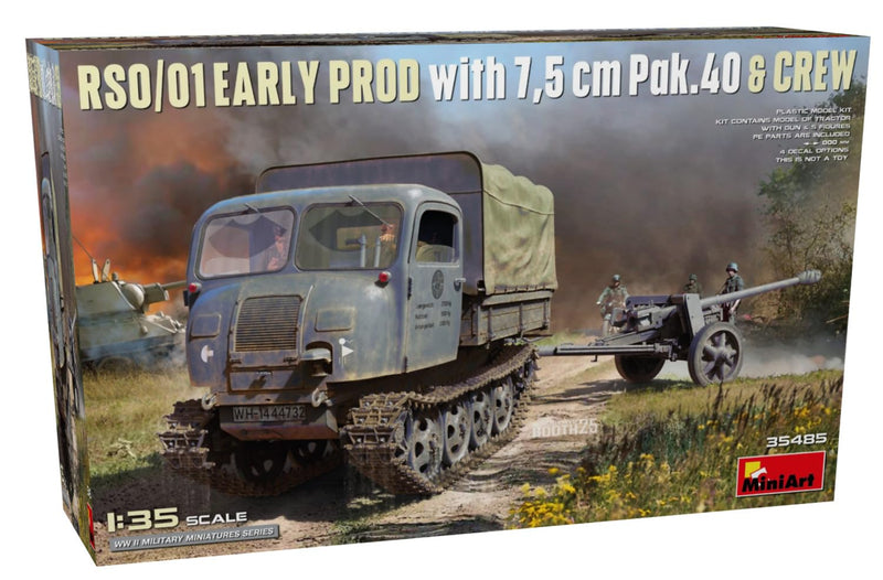 Miniart 1:35 - RSO/01 Early Prod, w/ 7.5cm Pak 40 & Crew