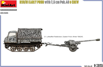 Miniart 1:35 - RSO/01 Early Prod, w/ 7.5cm Pak 40 & Crew