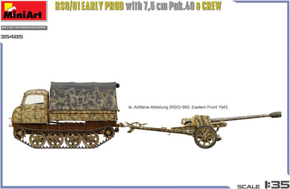 Miniart 1:35 - RSO/01 Early Prod, w/ 7.5cm Pak 40 & Crew