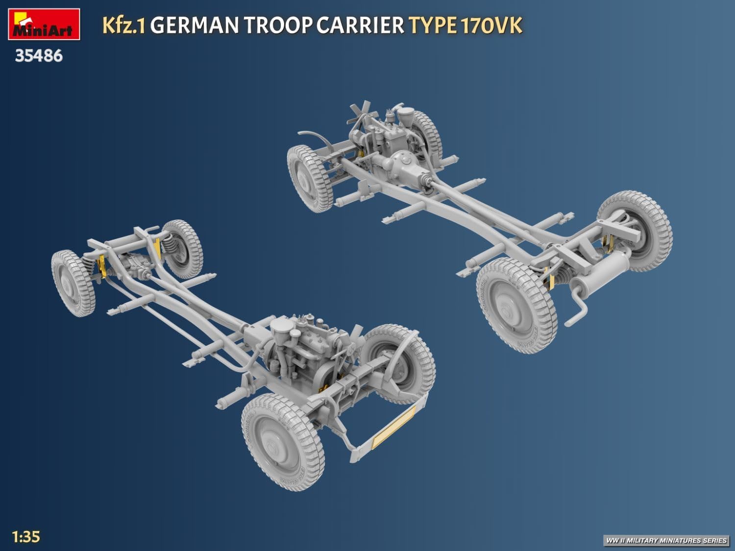 Miniart 1:35 - Kfz.1 German Troop Carrier Type 170VK