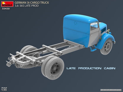 Miniart 1:35 - German 3t Cargo Truck 3,6-36s Late Prod