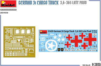 Miniart 1:35 - German 3t Cargo Truck 3,6-36s Late Prod