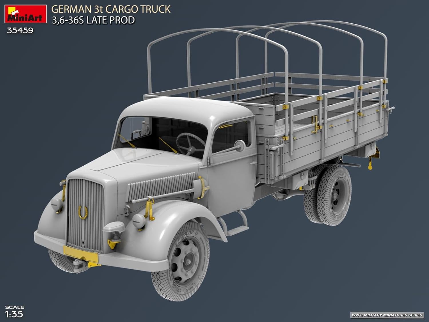 Miniart 1:35 - German 3t Cargo Truck 3,6-36s Late Prod