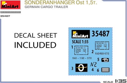 MiniArt - 1/35 Sonderanhanger Ost 1,5t. German Cargo Trailer