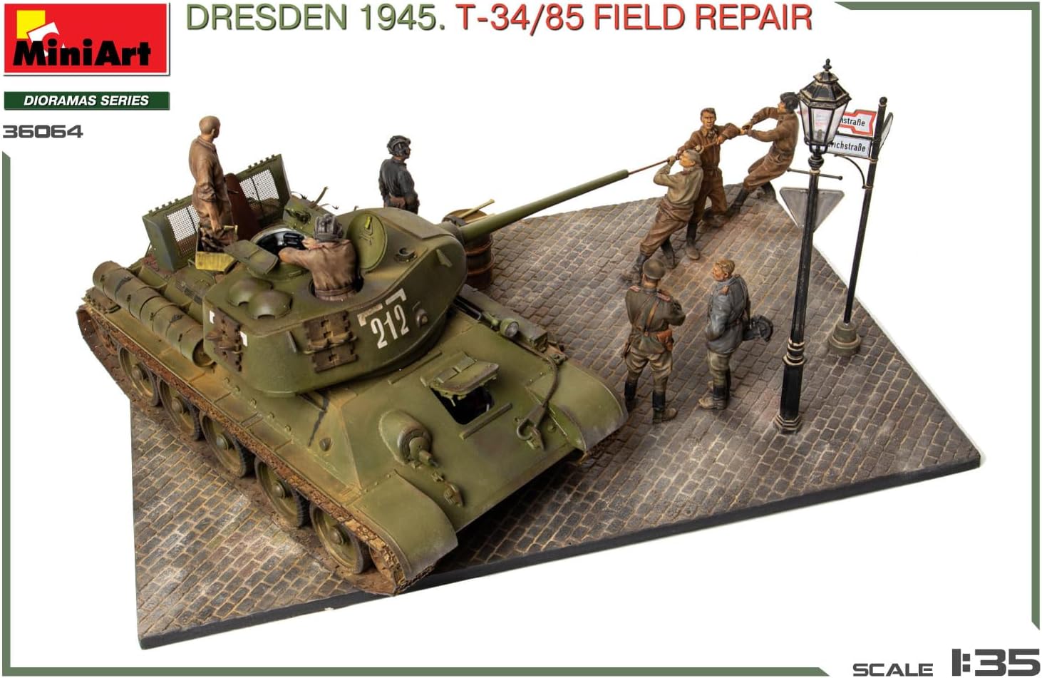 MiniArt - 1/35 Dresden 1945. T-34/85 Field Repair. Big Set