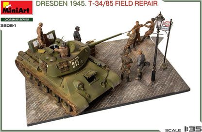 MiniArt - 1/35 Dresden 1945. T-34/85 Field Repair. Big Set