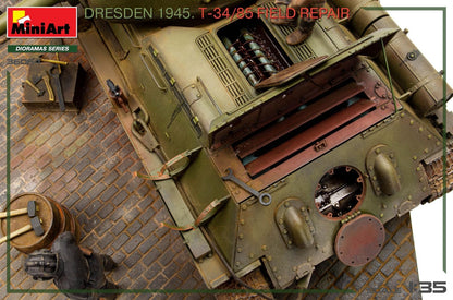 MiniArt - 1/35 Dresden 1945. T-34/85 Field Repair. Big Set