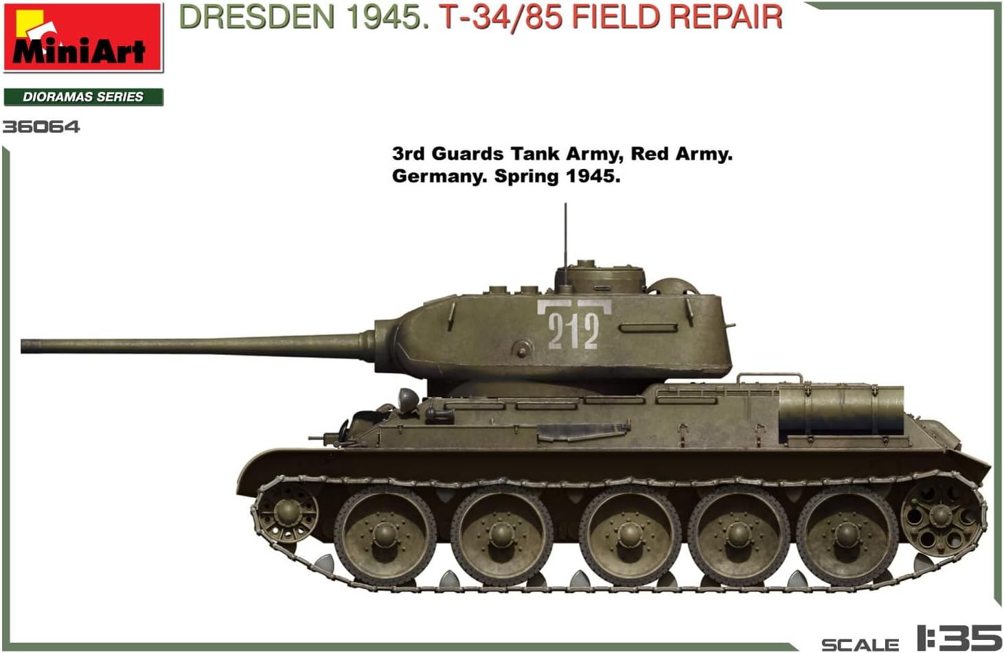 MiniArt - 1/35 Dresden 1945. T-34/85 Field Repair. Big Set