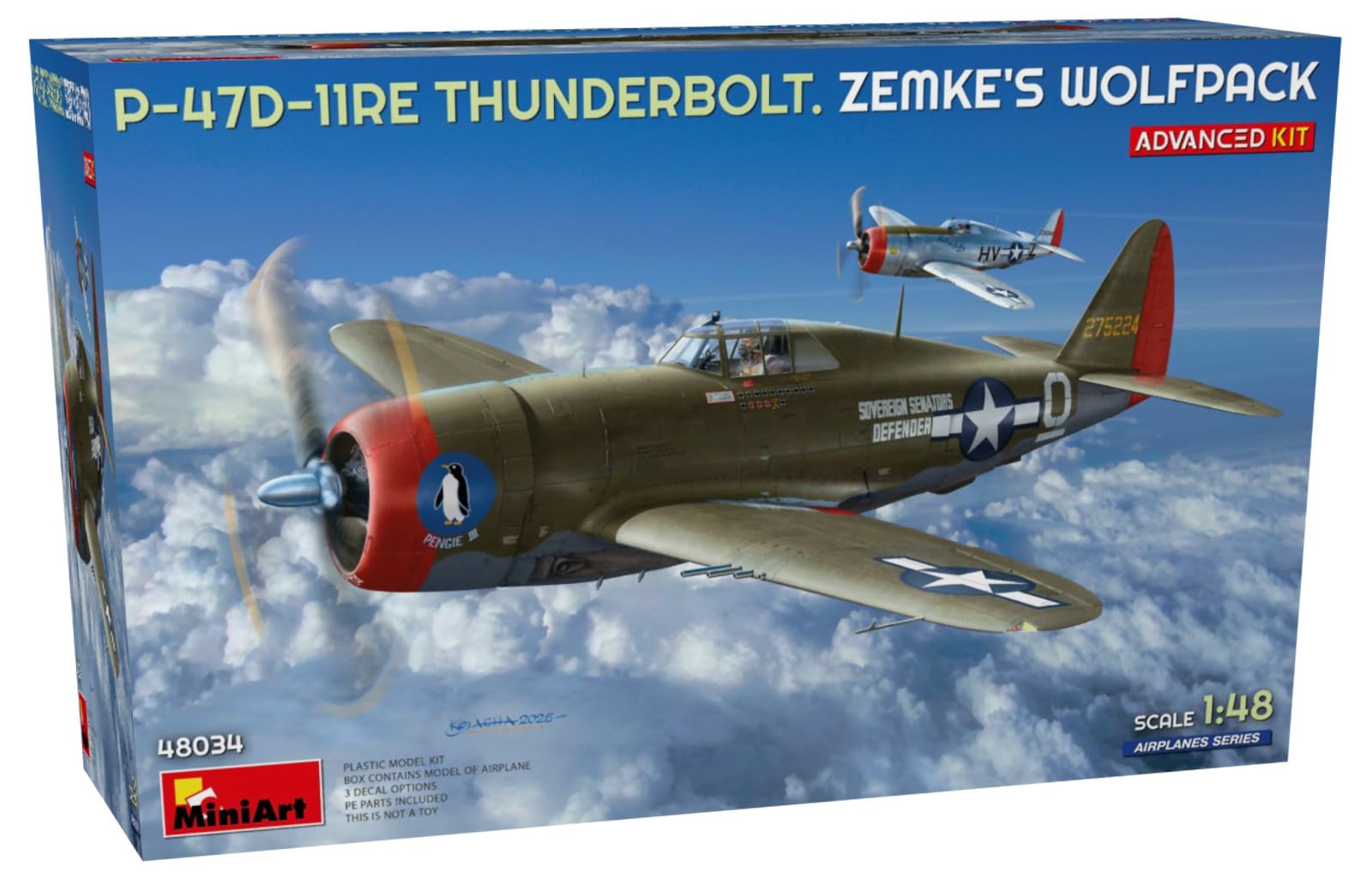 MiniArt - 1/48 P-47d-11re Thunderbolt. Zemke`s Wolfpack.  Advanced Kit