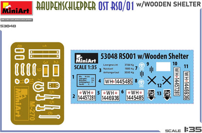 Miniart 1:35 Raupenschlepper Ost RSO/01 w/Houten onderdak