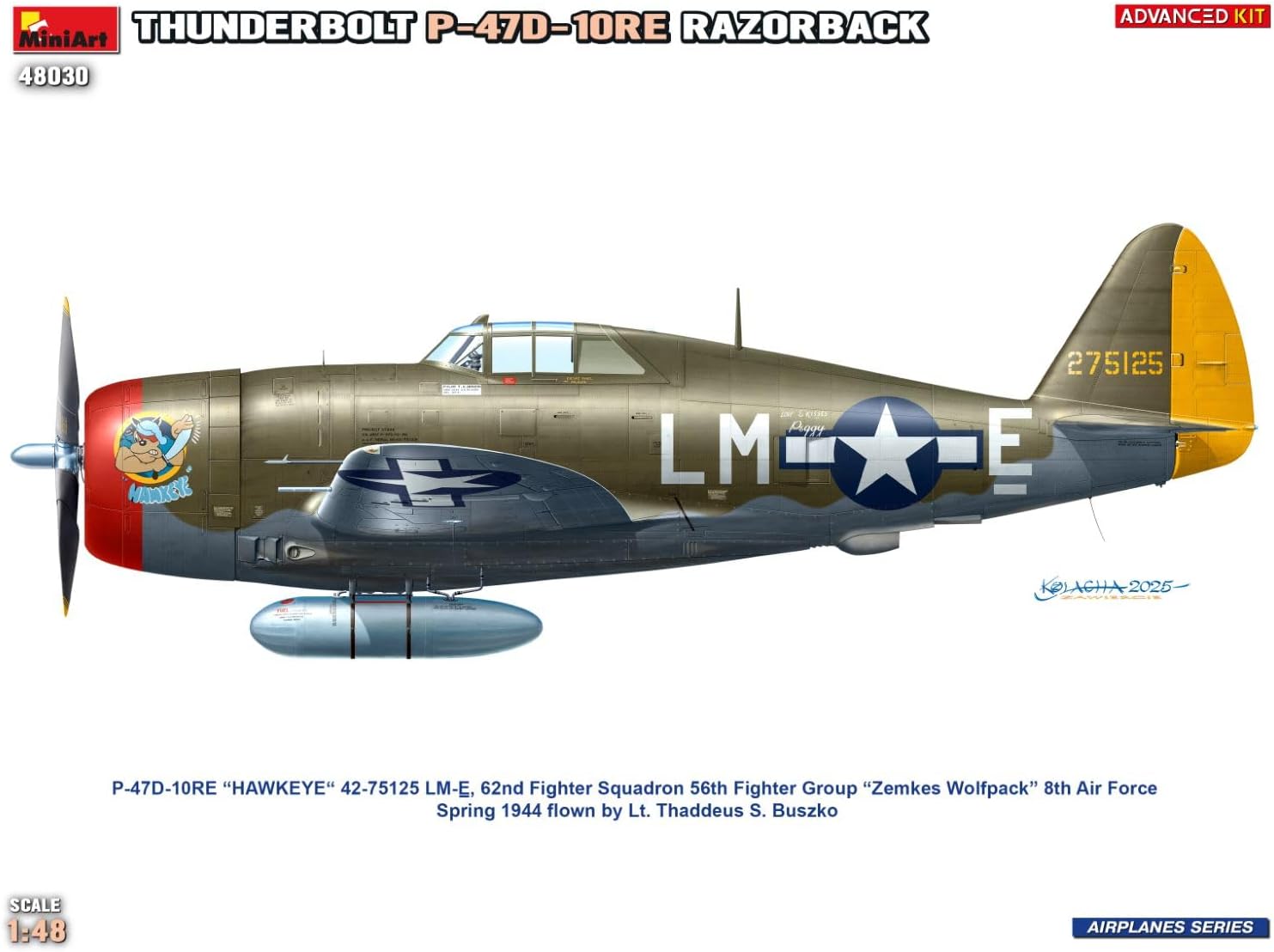Miniart 1:48 - P-47D-10RE Thunderbolt, Advanced Kit