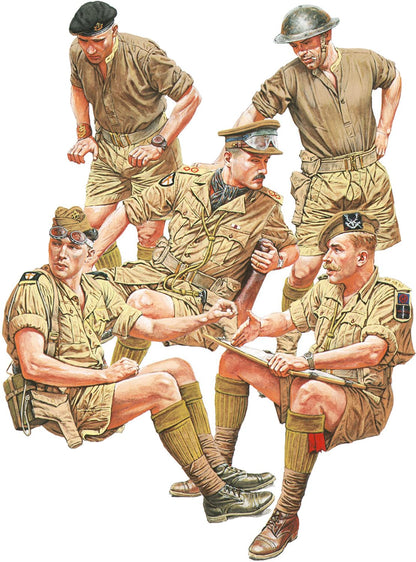 BRITISH JEEP CREW MILITARY figuren /