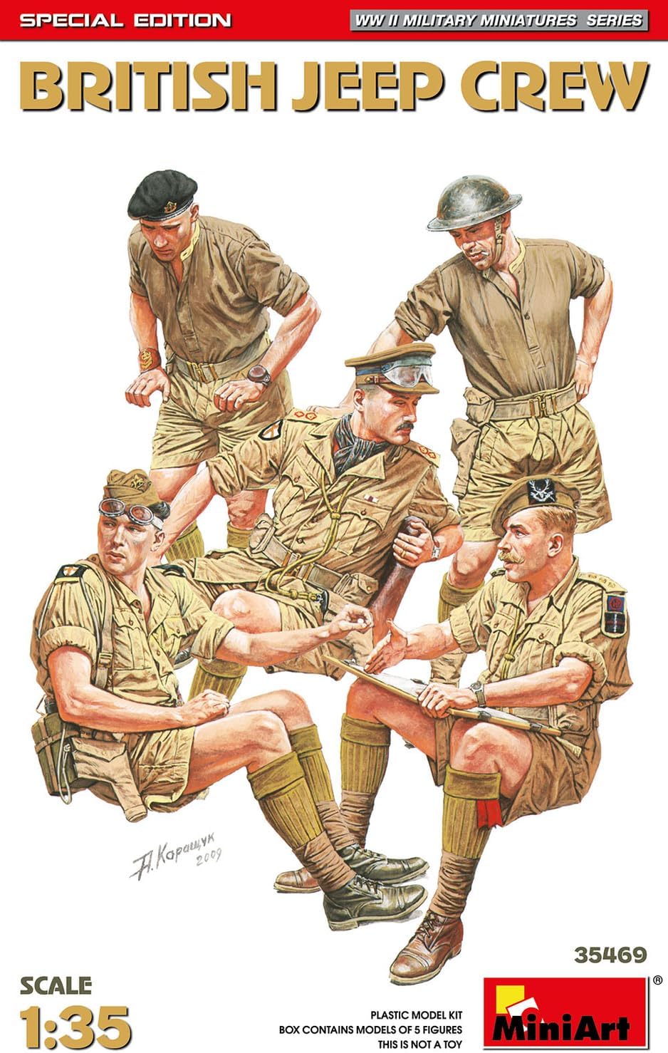 BRITISH JEEP CREW MILITARY figuren /
