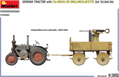 MiniArt - 1/35 German Tractor With Fla-mg151/20 Drillingslafette