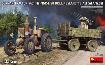 MiniArt - 1/35 German Tractor With Fla-mg151/20 Drillingslafette