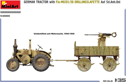 MiniArt - 1/35 German Tractor With Fla-mg151/20 Drillingslafette