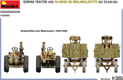 MiniArt - 1/35 German Tractor With Fla-mg151/20 Drillingslafette