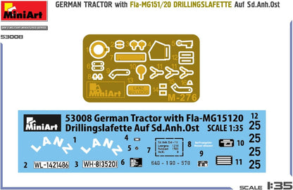 MiniArt - 1/35 German Tractor With Fla-mg151/20 Drillingslafette