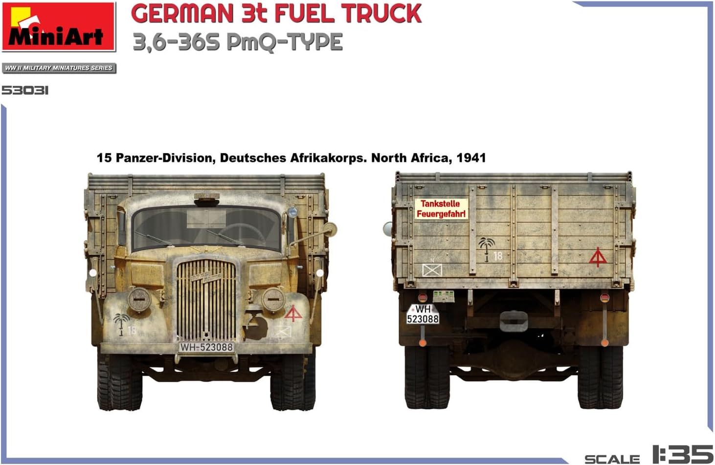 Miniart 1:35 - German 3t Fuel Truck 3,6-36s PmQ-Type