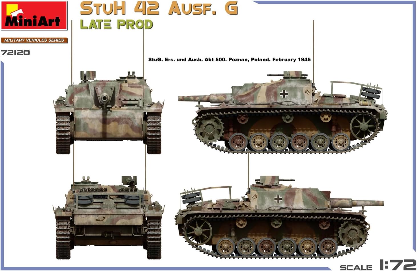 Miniart 1:72 - StuH 42 Ausf. G Late Prod