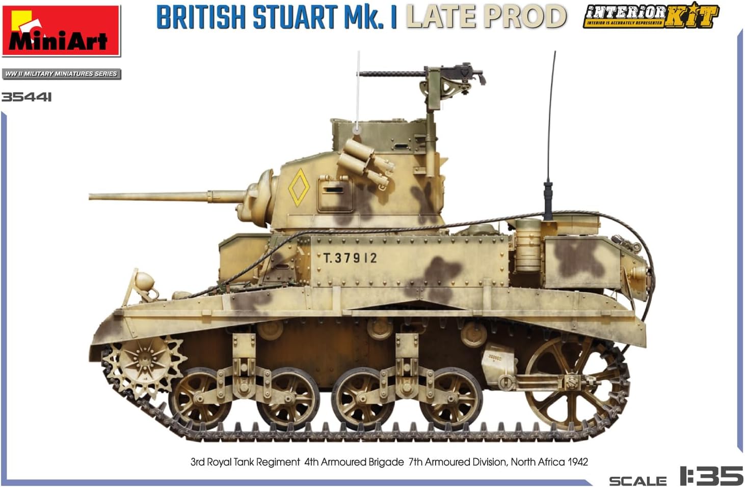 Miniart 1:35 - M3 Stuart Mk I Late Prod (Interieur Kit