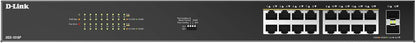 D-Link Dgs 1018P - Switch - Unmanaged - 16 X 10/100/1000 (Poe) + 2 X Combo Gigabit Sfp - Rack-Mountable, Desktop - Poe (