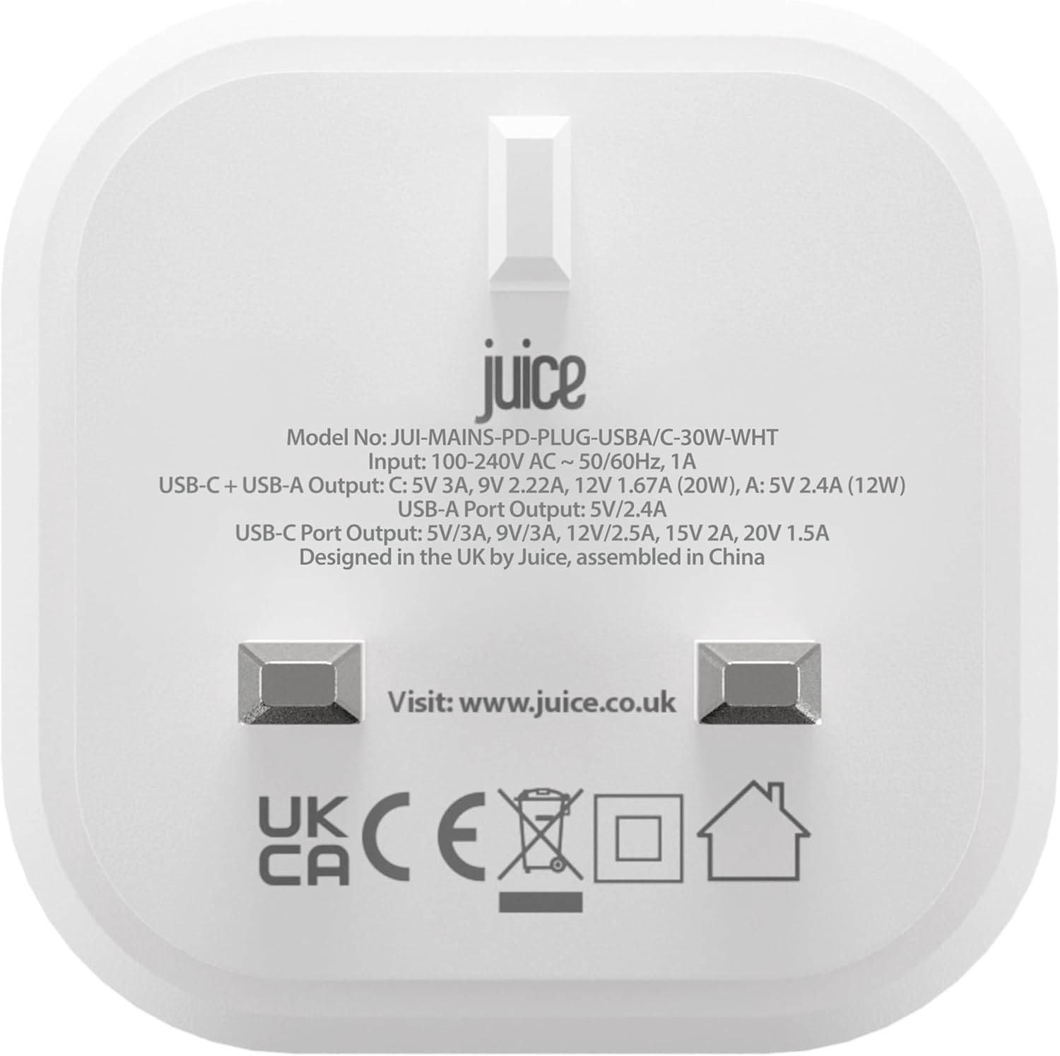 30W Usb-A/C Plug Jui-Mains-Pd-Plug-Usba/C-30W-Eco