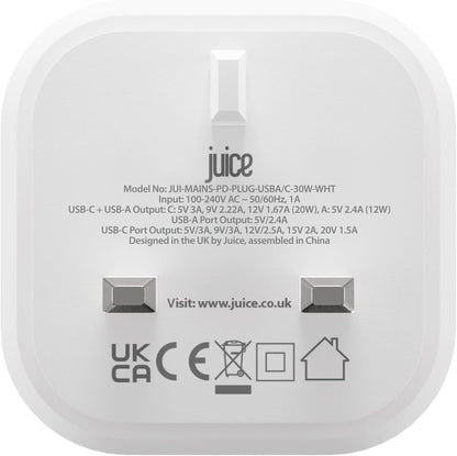 30W Usb-A/C Plug Jui-Mains-Pd-Plug-Usba/C-30W-Eco
