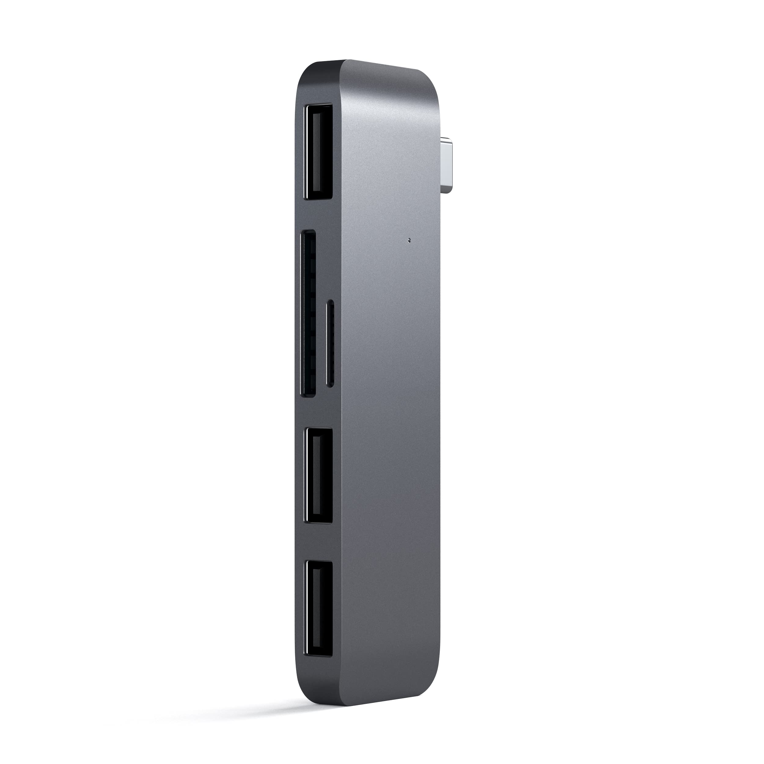 SATECHI Aluminium Type-C USB 3.0 3-in-1 Combo Hub Adaptor - 3 USB 3.0 Ports and Micro/SD Card Readers - for M2/ M1 MacBook Pro/Air, M2/ M1 iPad Pro/Air, Mac Mini, iMac (Space Grey